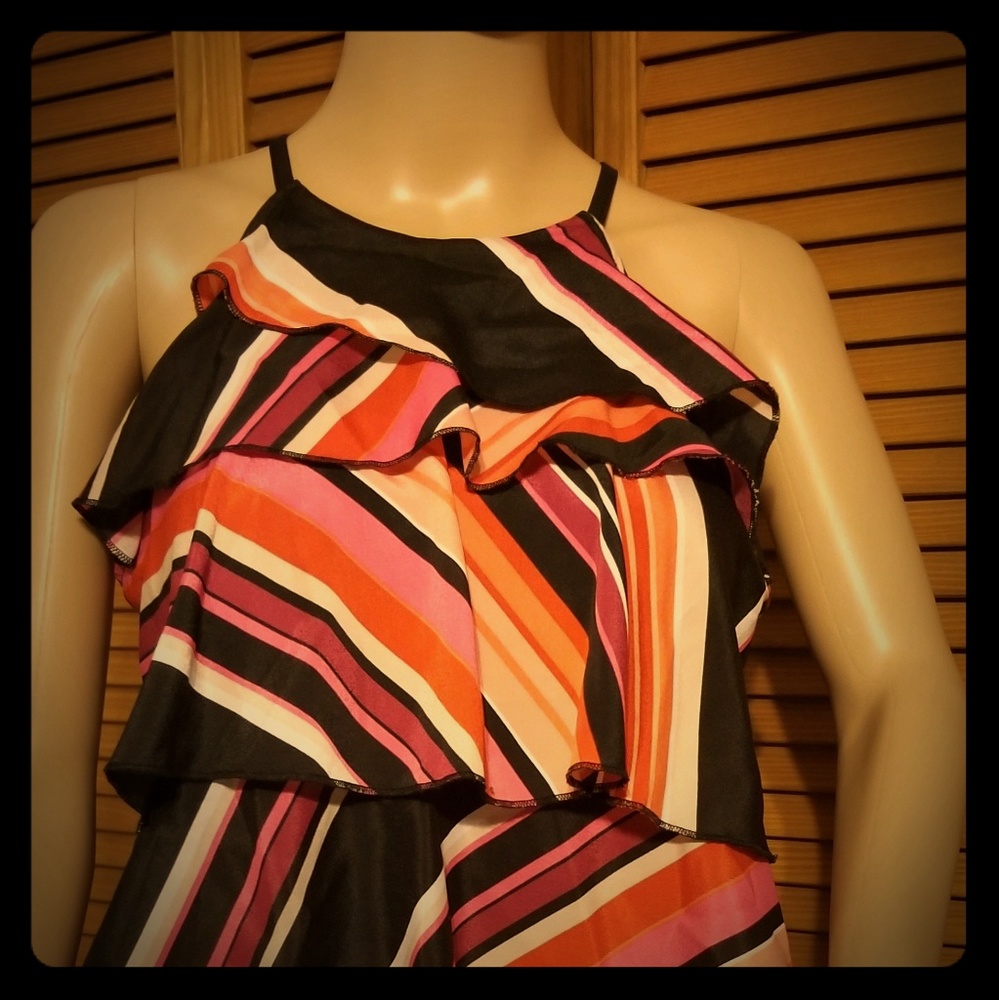 Bright and Bold ruffled tank